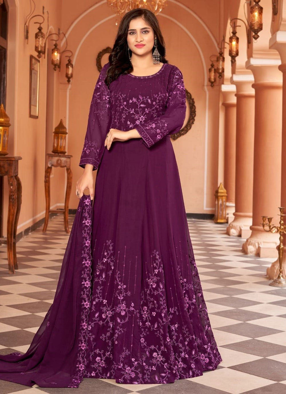 Faux Georgette Salwar Suit - T2141