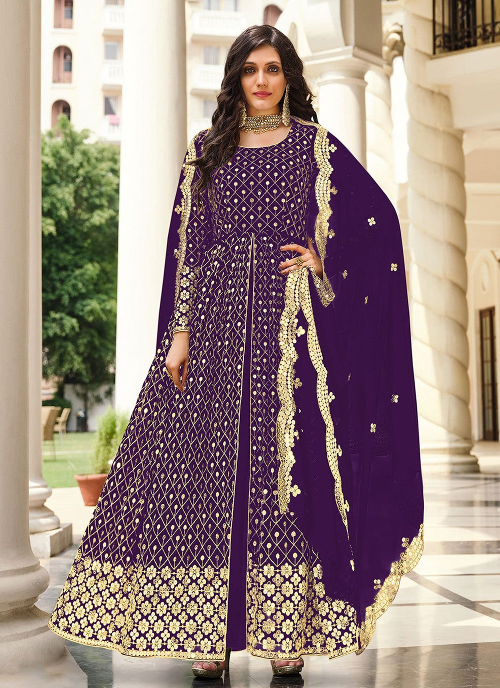 Georgette Anarkali - T848