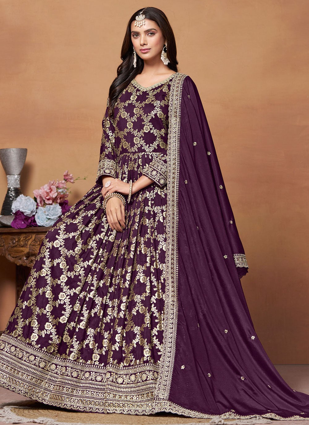 Jacquard Salwar Suit - T2696