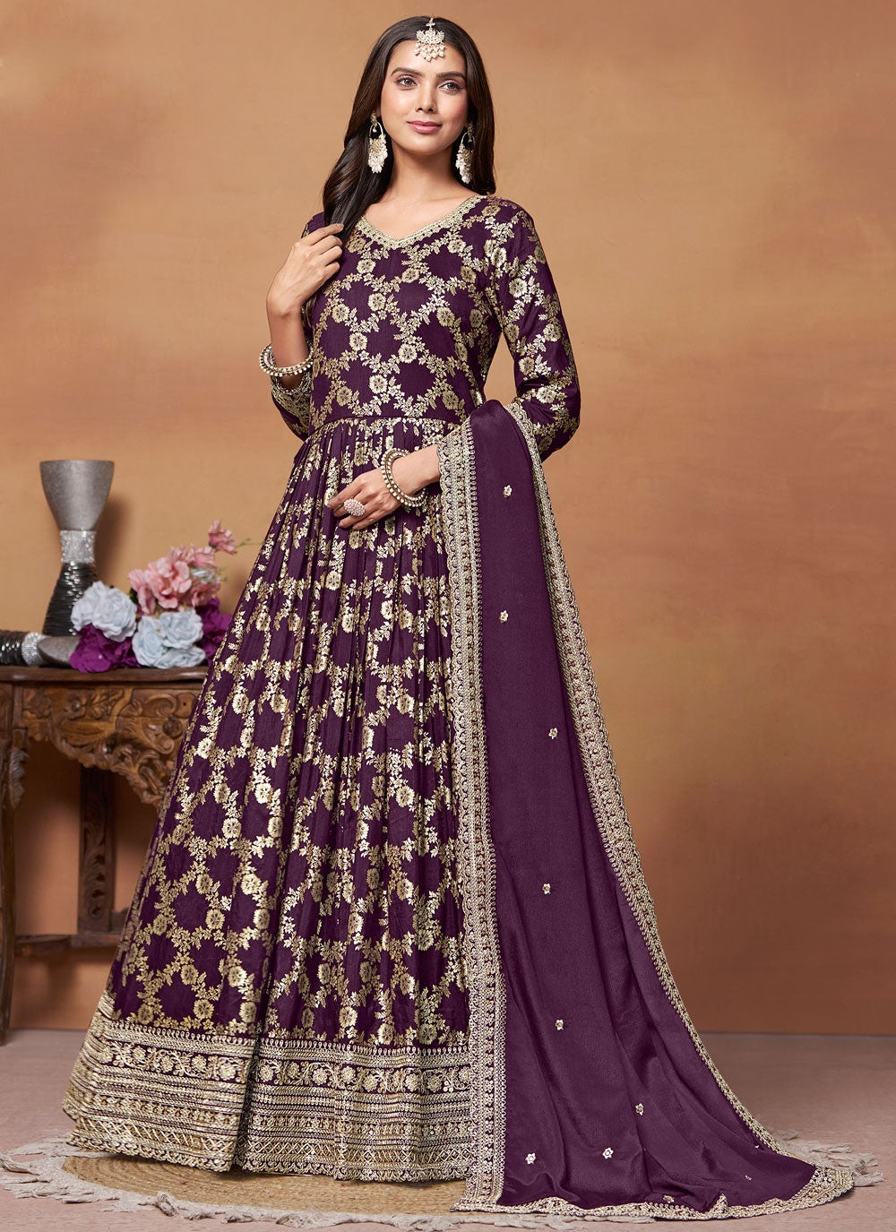 Jacquard Salwar Suit - T2696