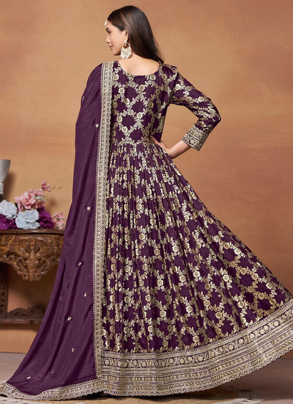 Jacquard Salwar Suit - T2696