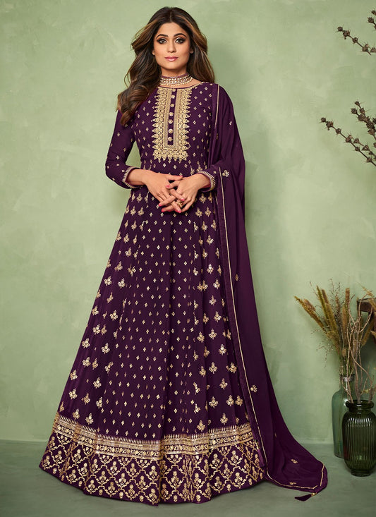 Pure Georgette Anarkali - T721