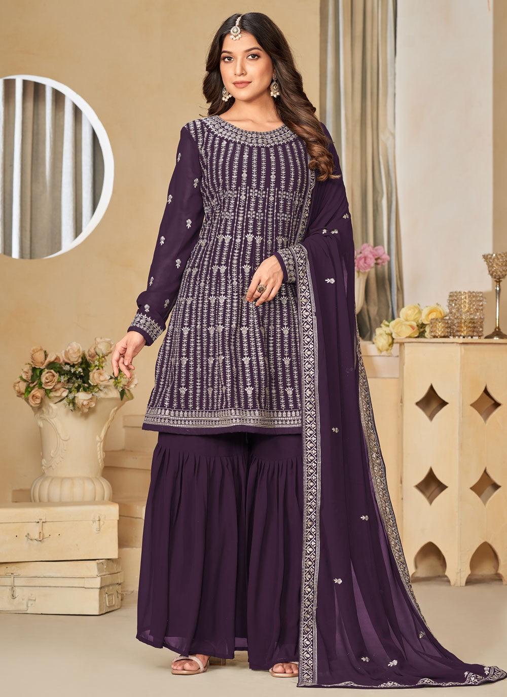 Faux Georgette Salwar Suit - T2318