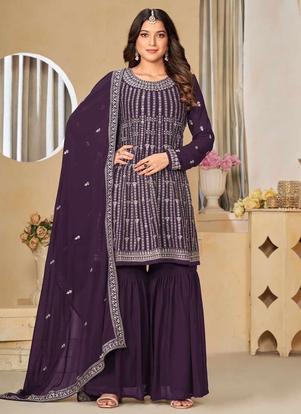 Faux Georgette Salwar Suit - T2318