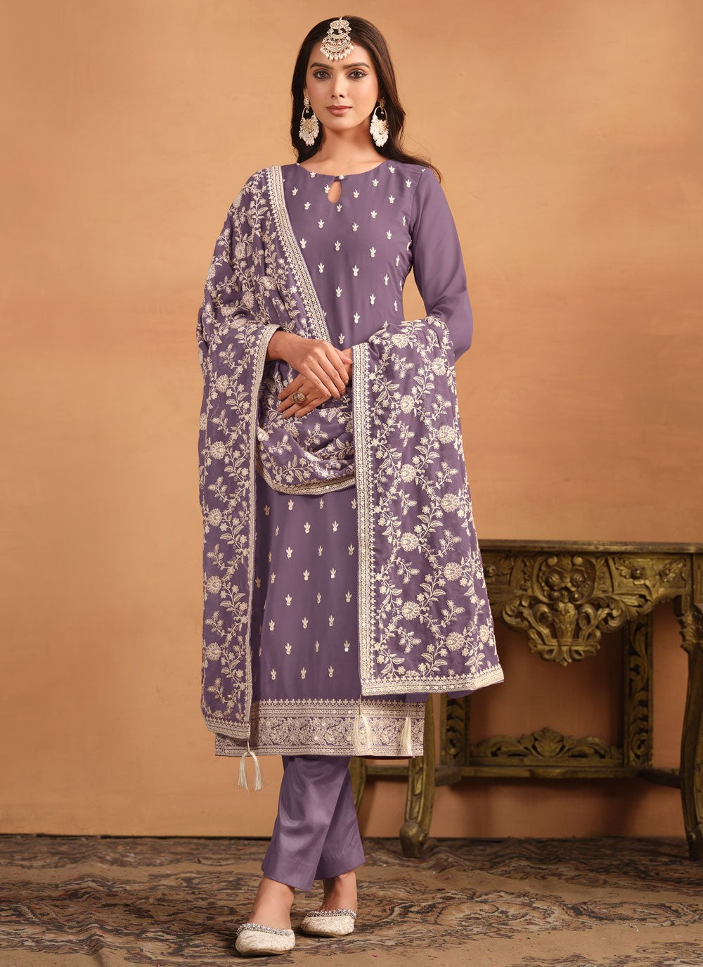 Faux Georgette Salwar Suit - T2386