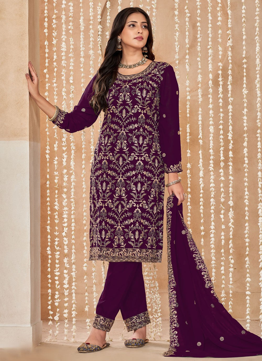 Faux Georgette Salwar Suit - T3280