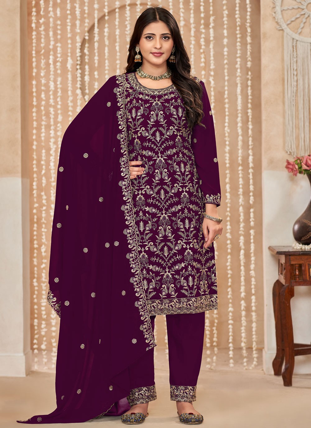 Faux Georgette Salwar Suit - T3280