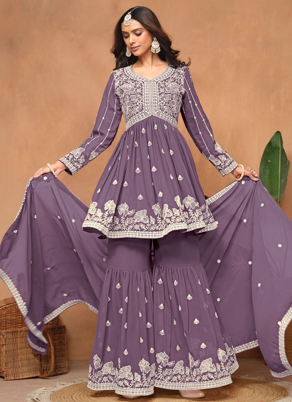 Faux Georgette Salwar Suit - T3209