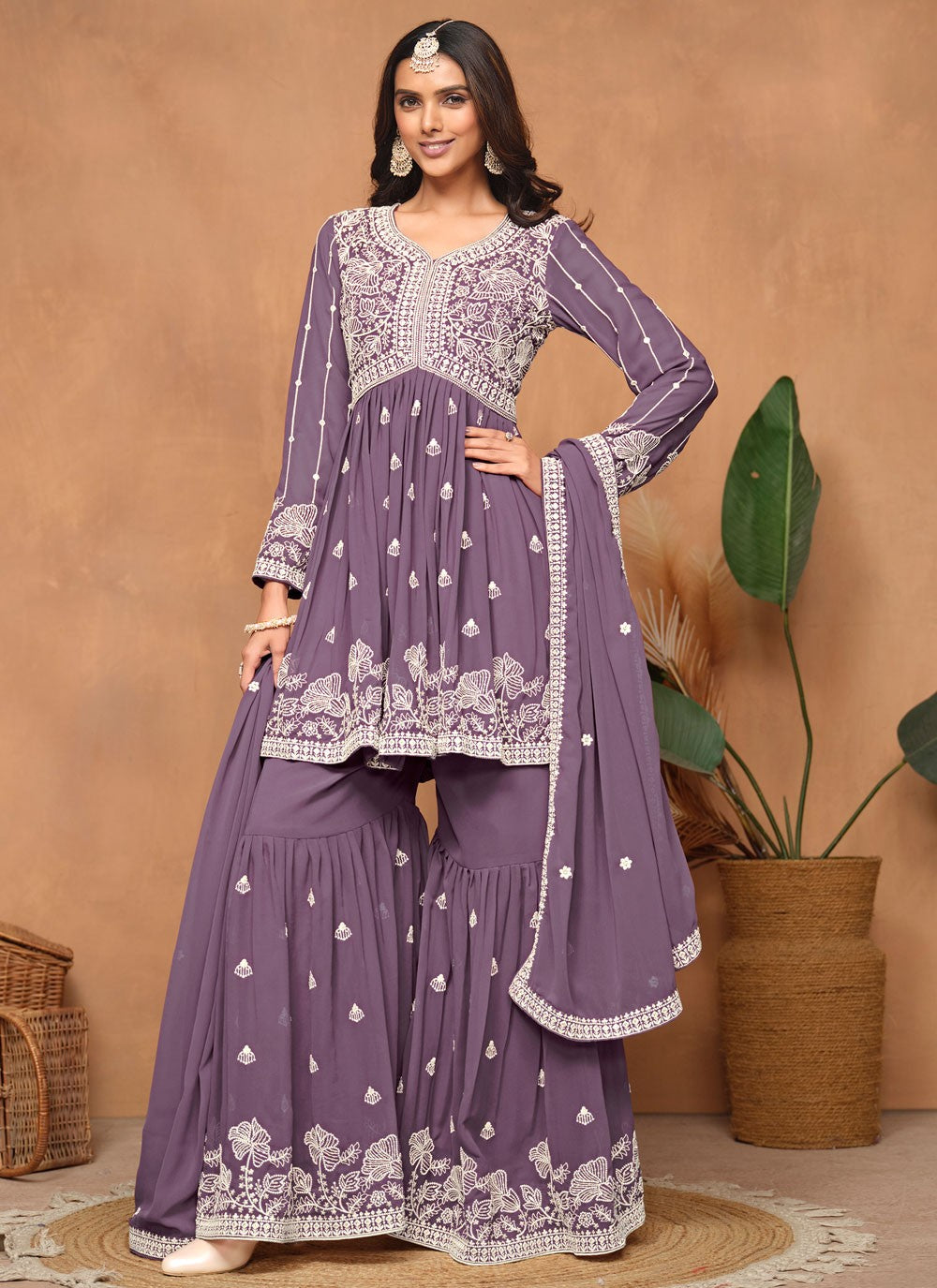 Faux Georgette Salwar Suit - T3209