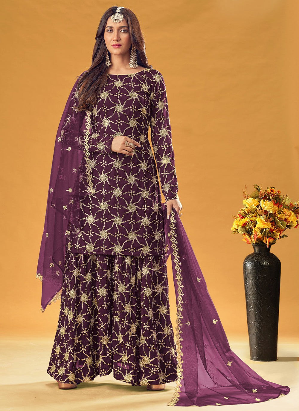 Faux Georgette Salwar Suit - T746