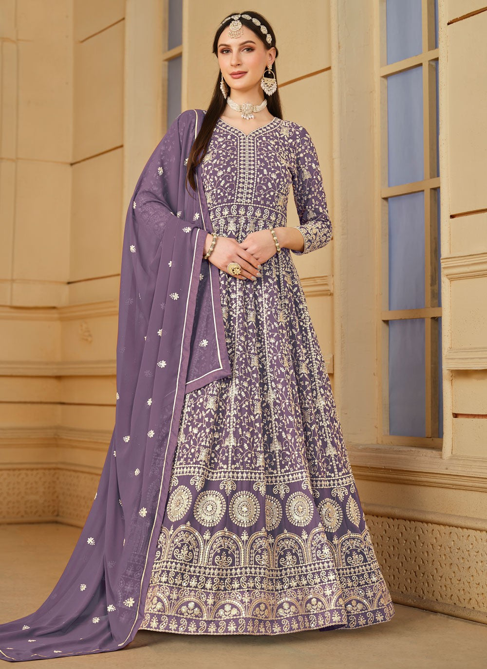 Faux Georgette Salwar Suit - T2174