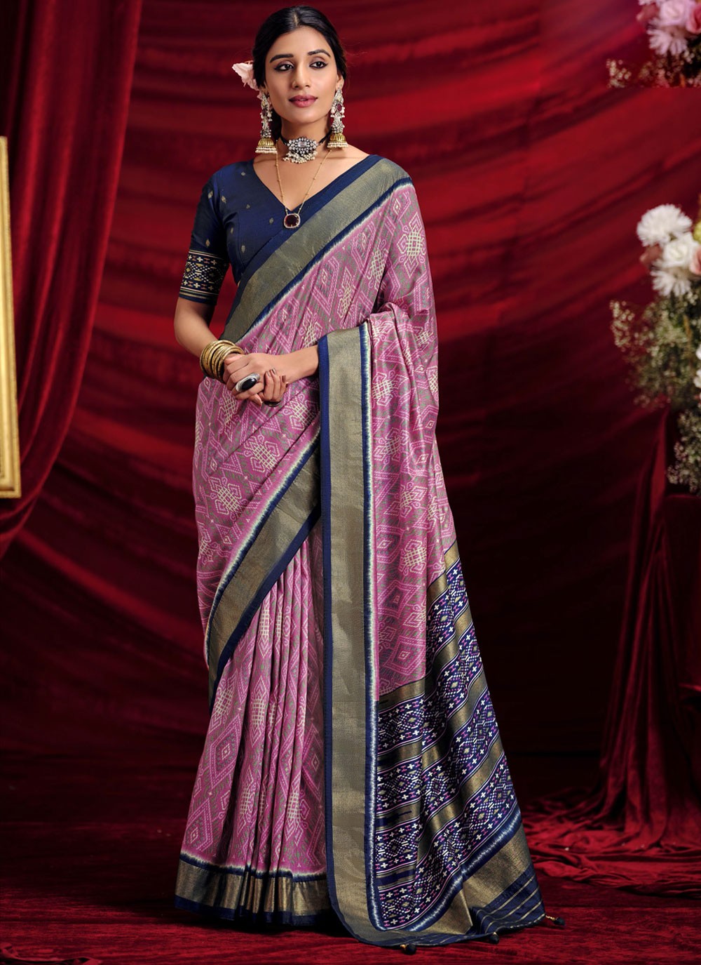 Classic Border Work Silk Saree - S9667