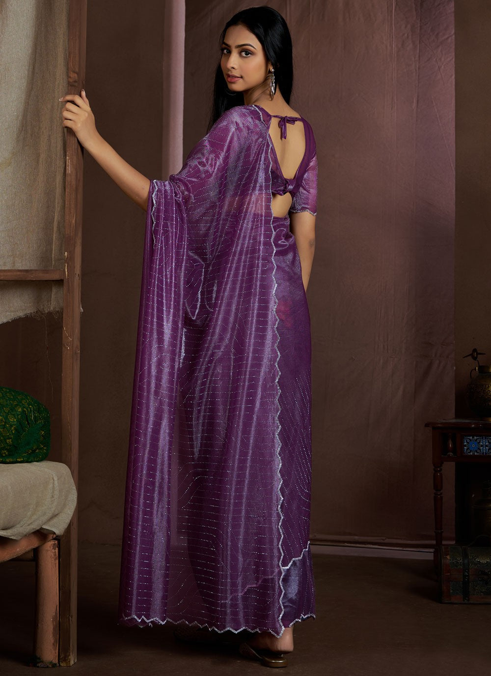 Classic Cutdana Net, Organza Saree - S10606