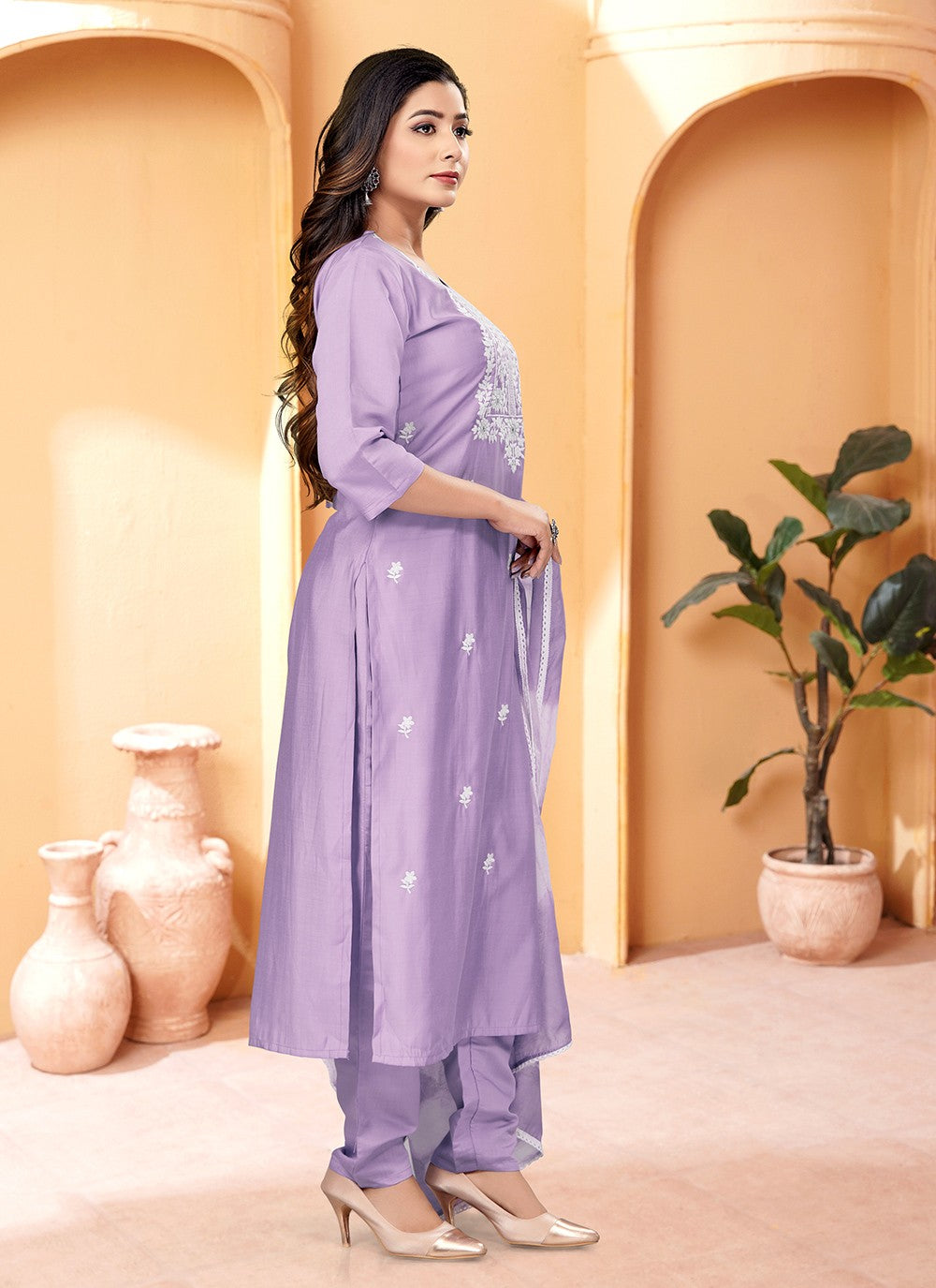 Muslin Pant Style Suit - T3217