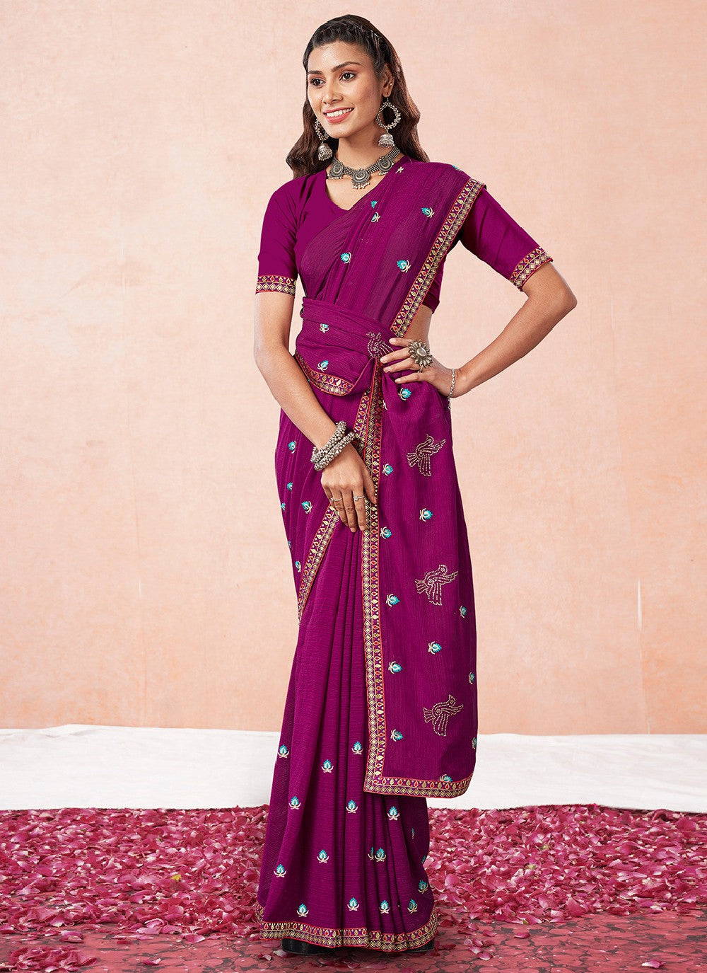 Saree Embroidered Georgette Saree - S2725