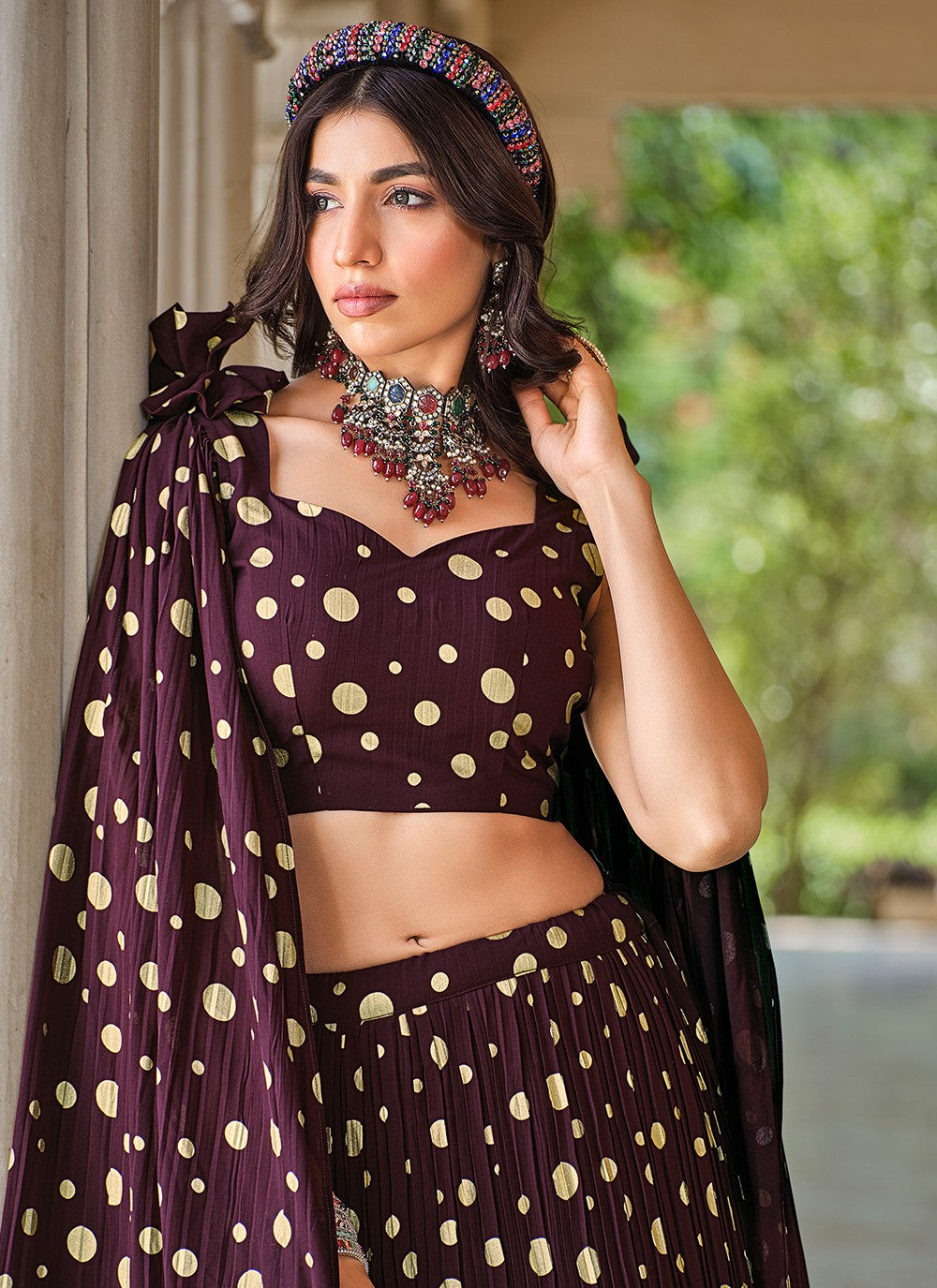 Printed Georgette A - Line Lehenga - L0971