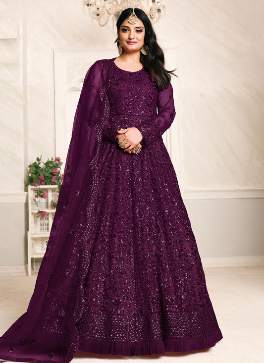 Floor Length Anarkali Sequins - T0612A