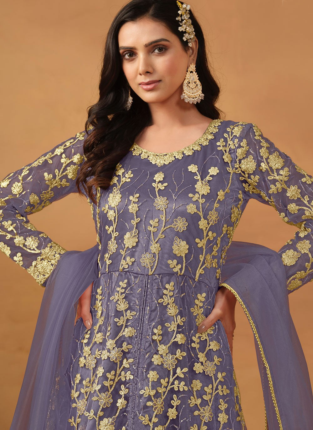 Net Salwar Suit - T3182