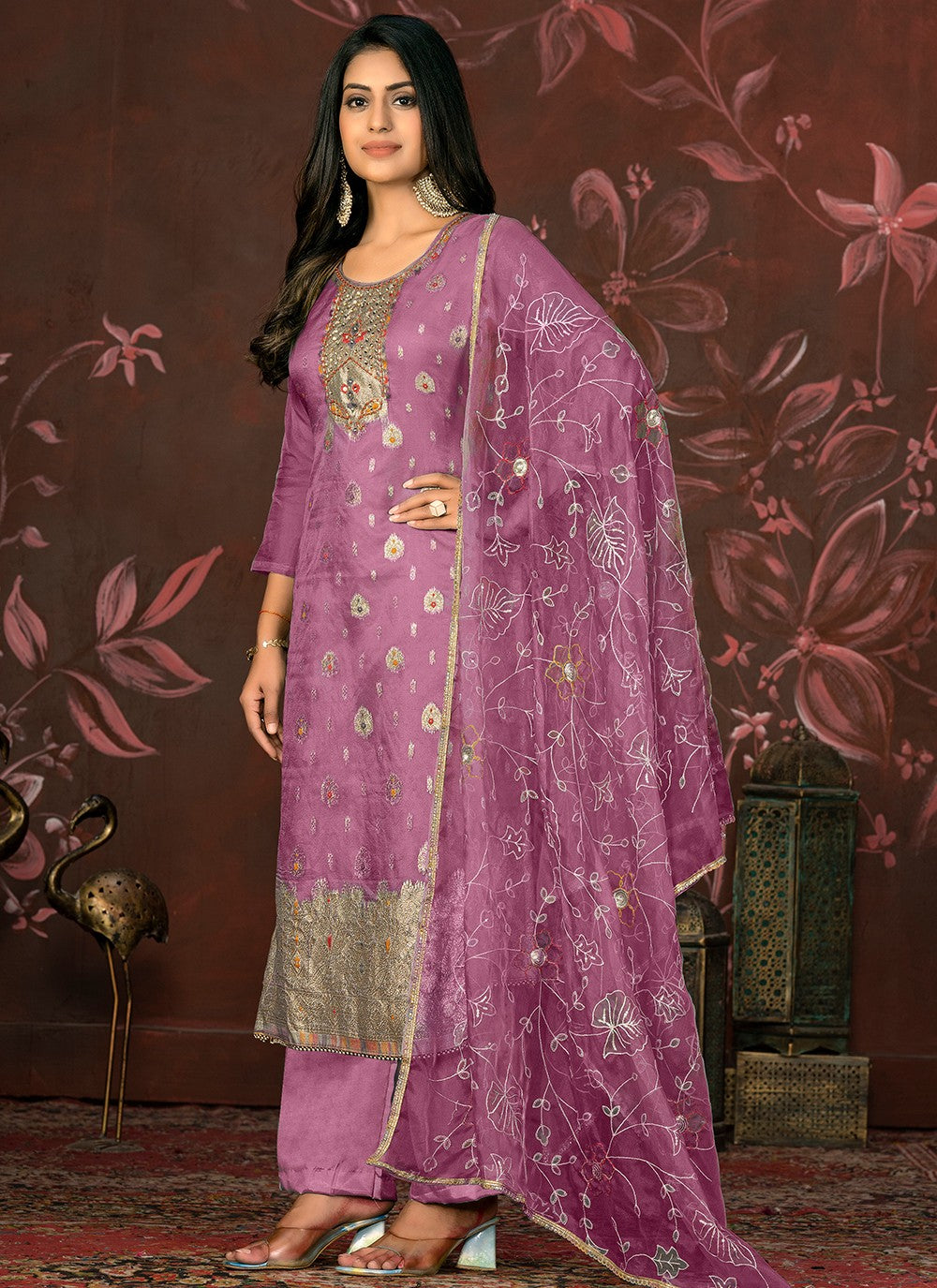 Organza Salwar Suit - T2056