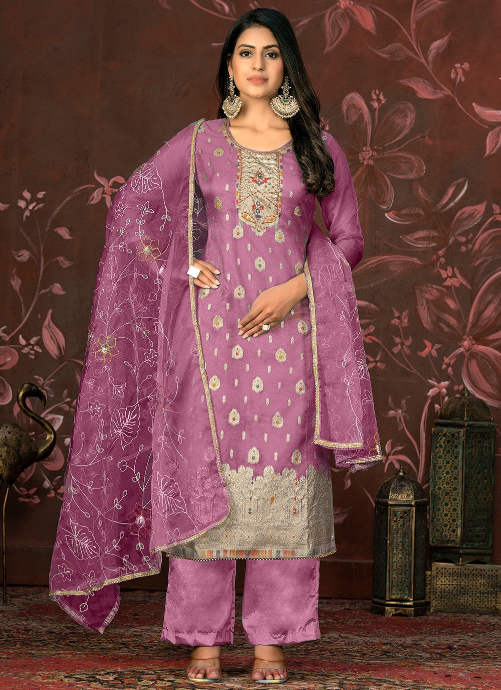 Organza Salwar Suit - T2056