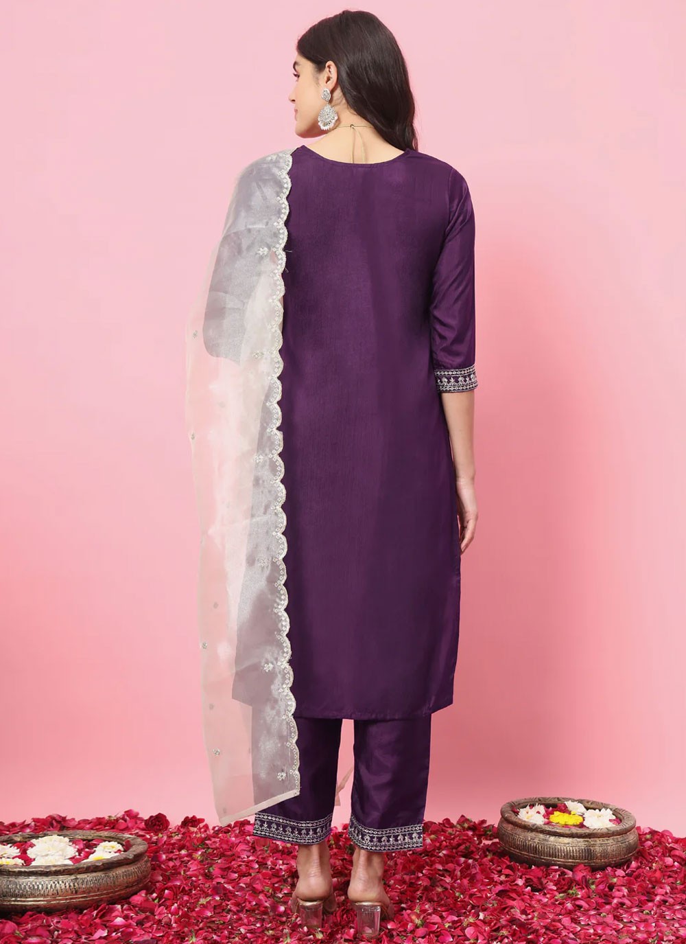 Silk Blend Salwar Suit - T2307