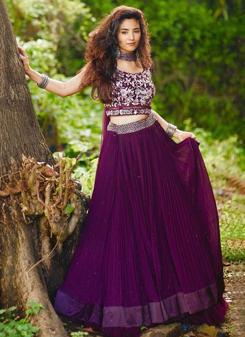 Embroidered Georgette A - Line Lehenga - L2538