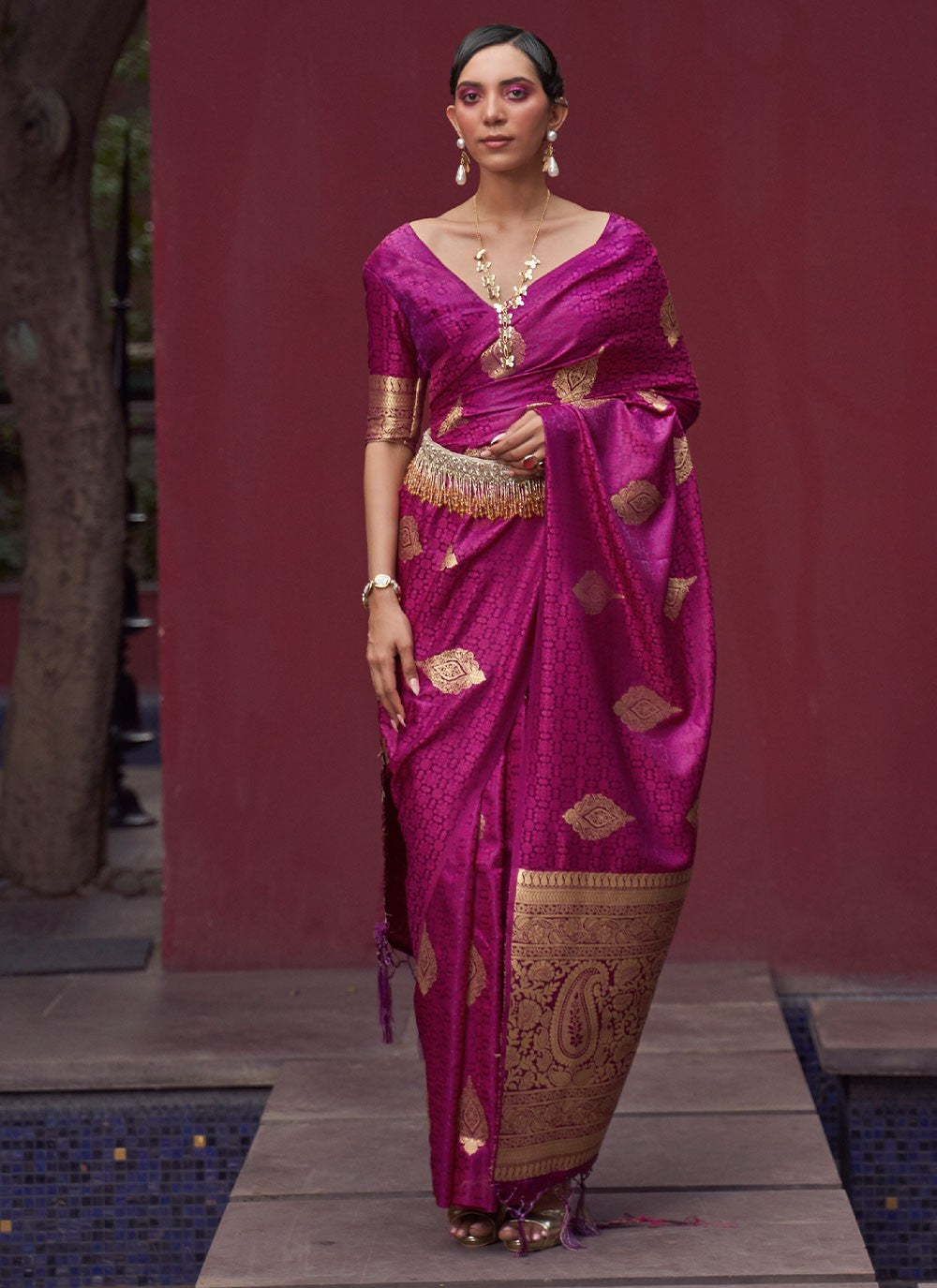 Trendy Weaving Zari Satin Silk Saree - S2398