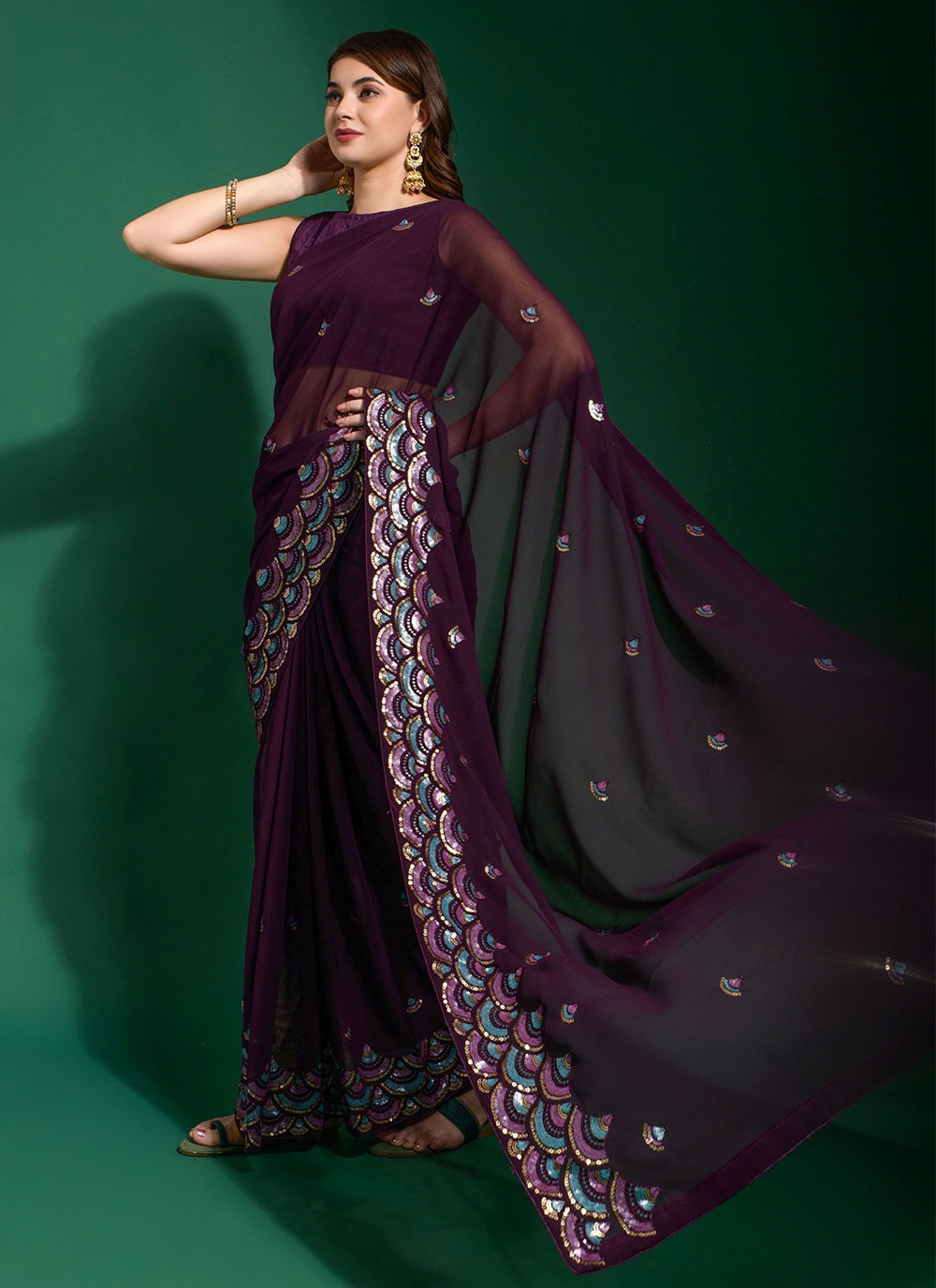 Saree Designer Georgette Saree - S2625