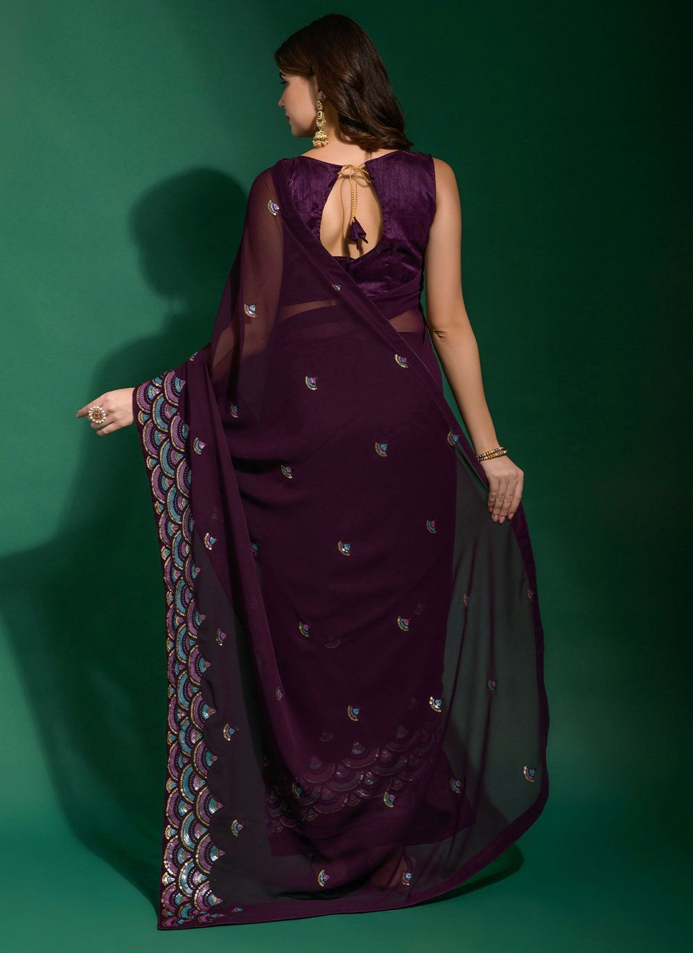 Saree Designer Georgette Saree - S2625