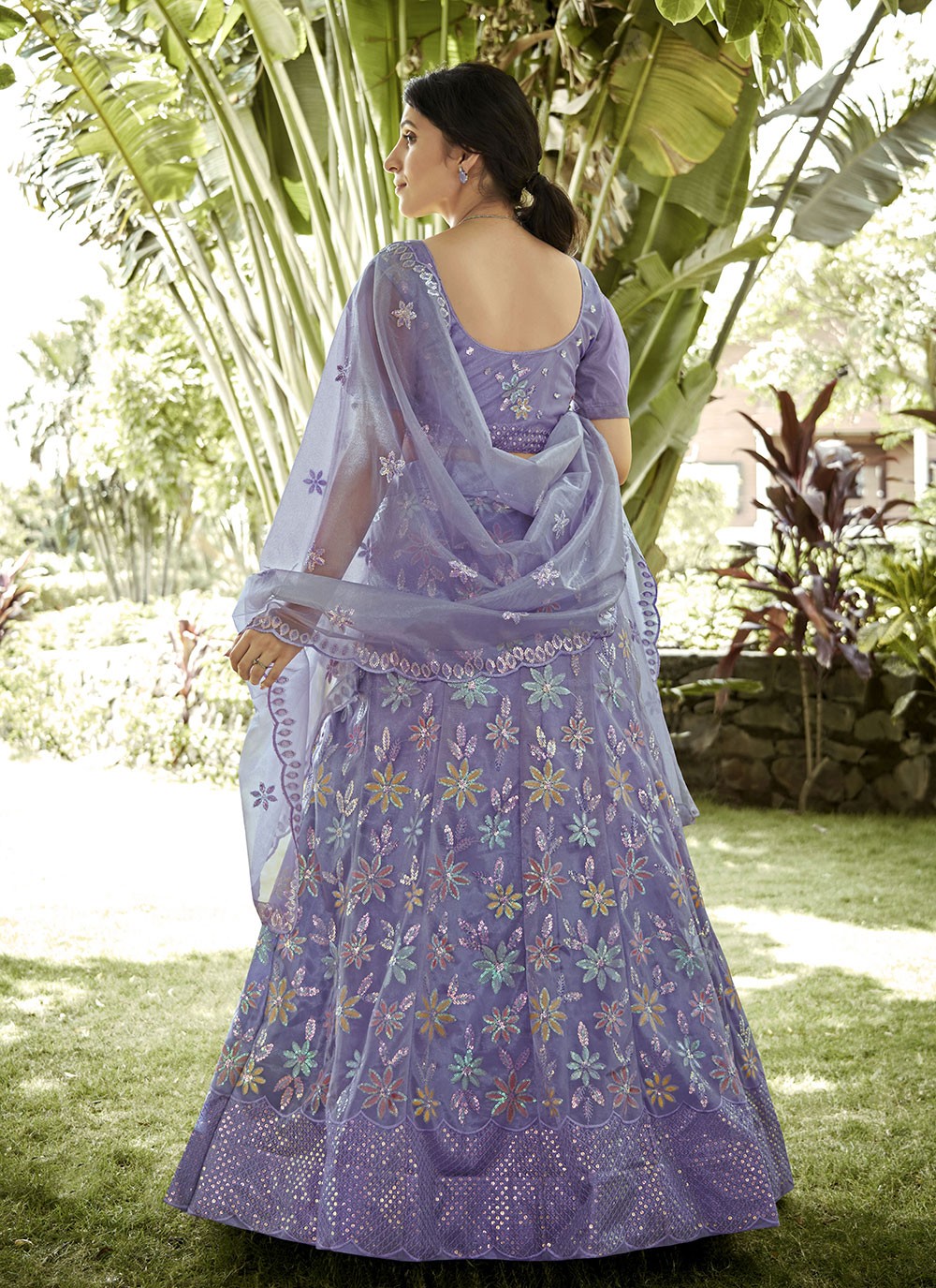 Embroidered Georgette A - Line Lehenga - L2308