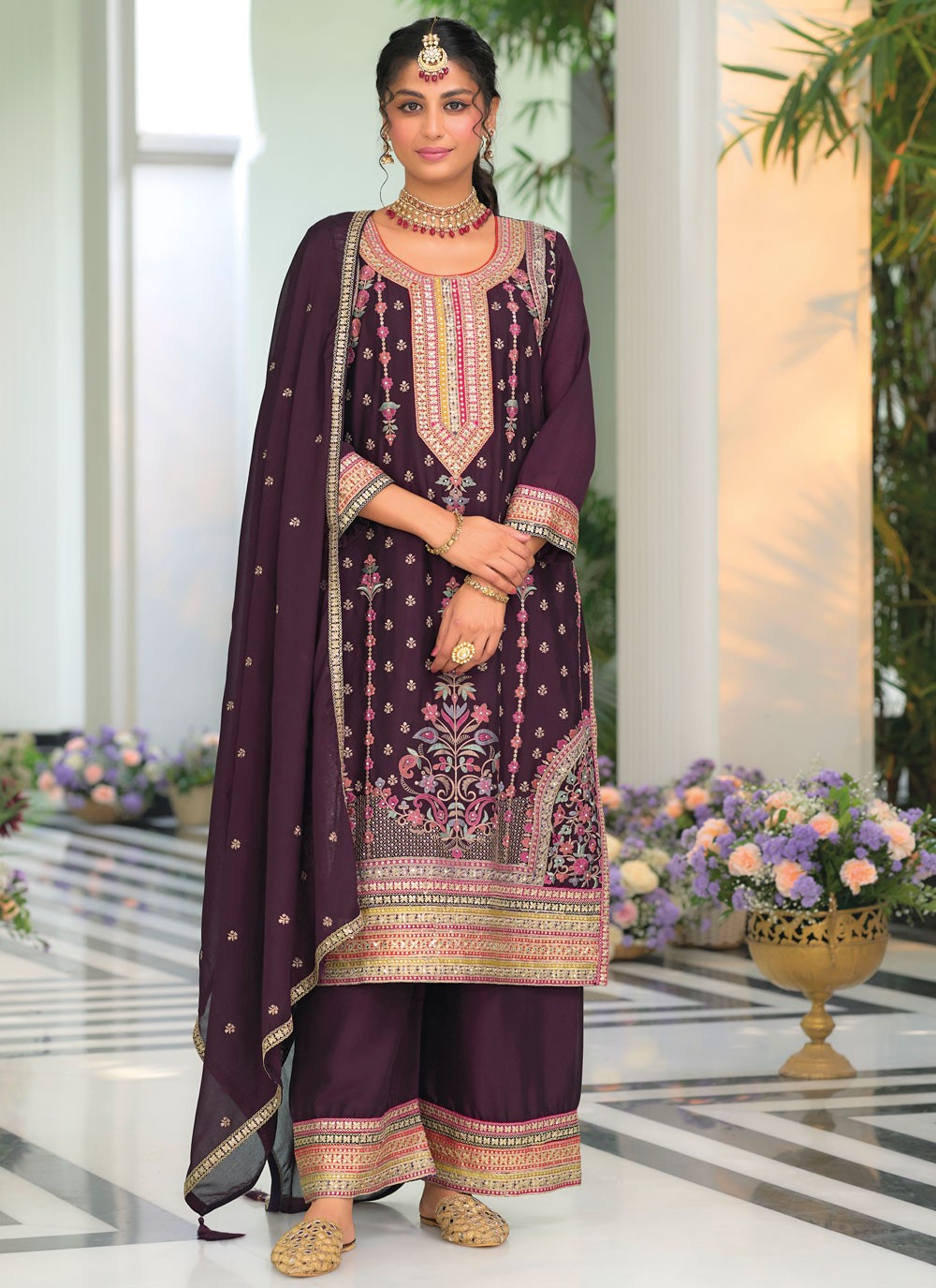 Chinon Salwar Suit - T4092