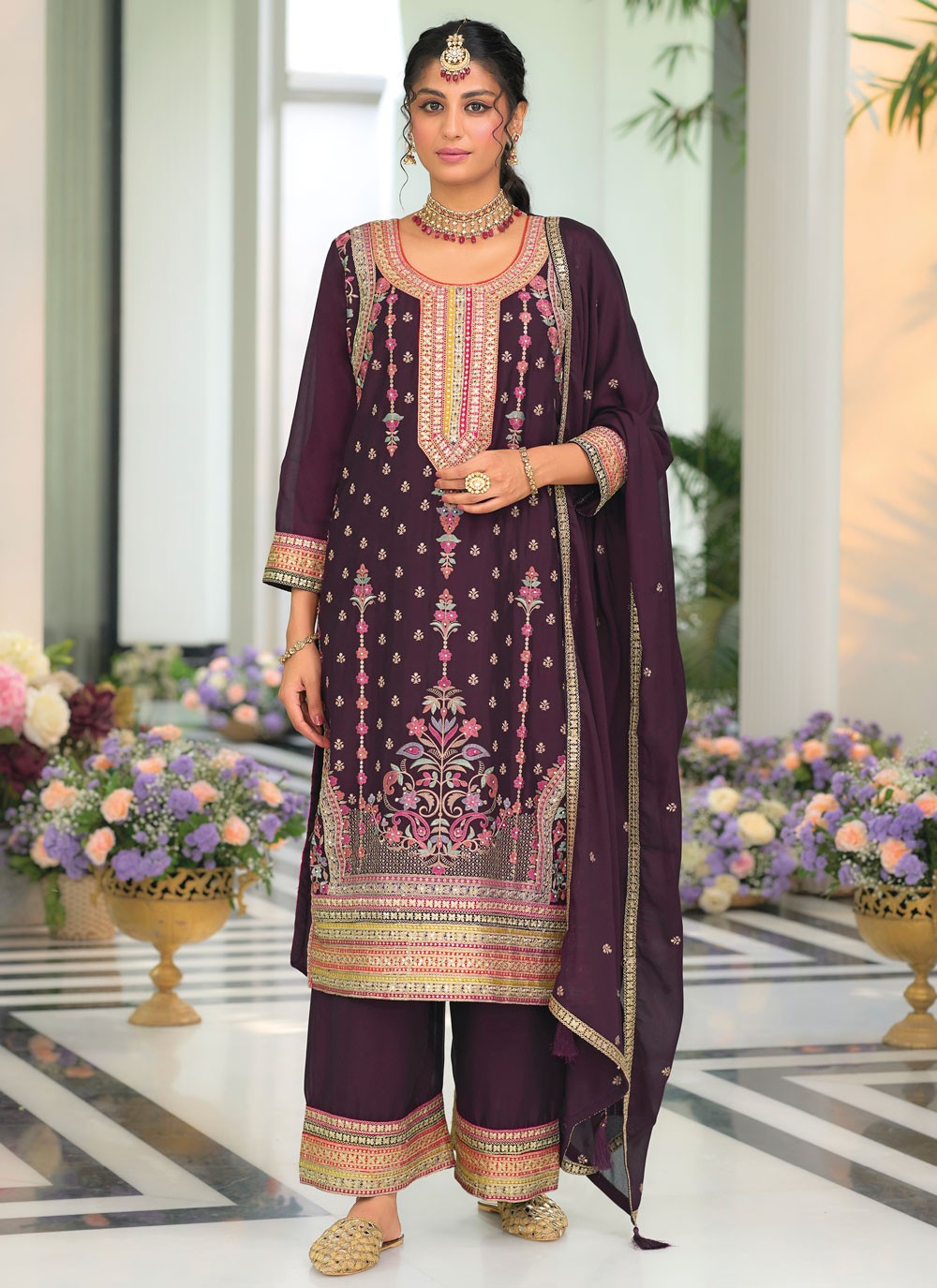 Chinon Salwar Suit - T4092