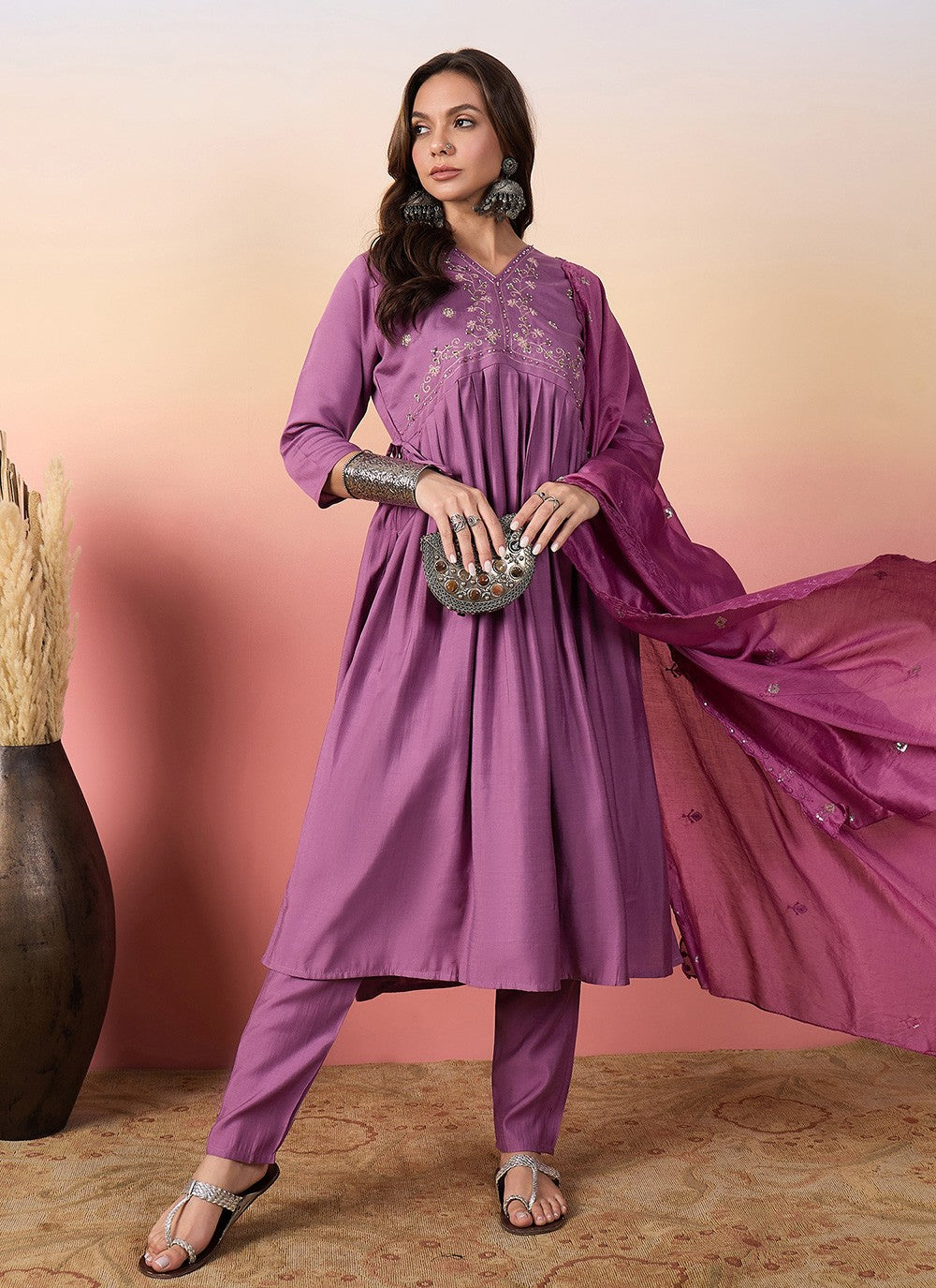 Silk Salwar Suit - T4022