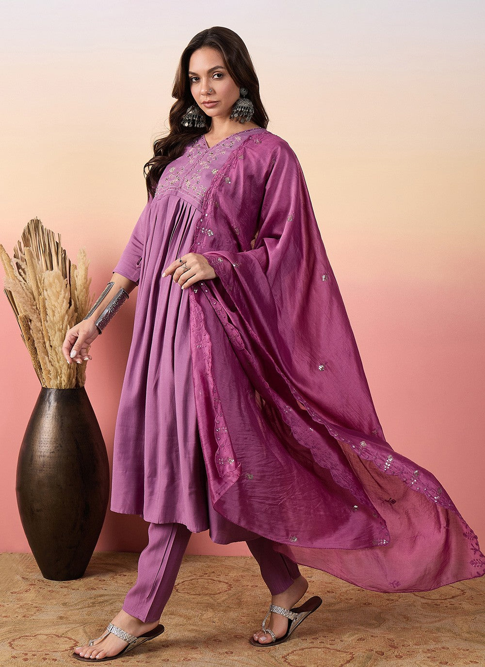 Silk Salwar Suit - T4022