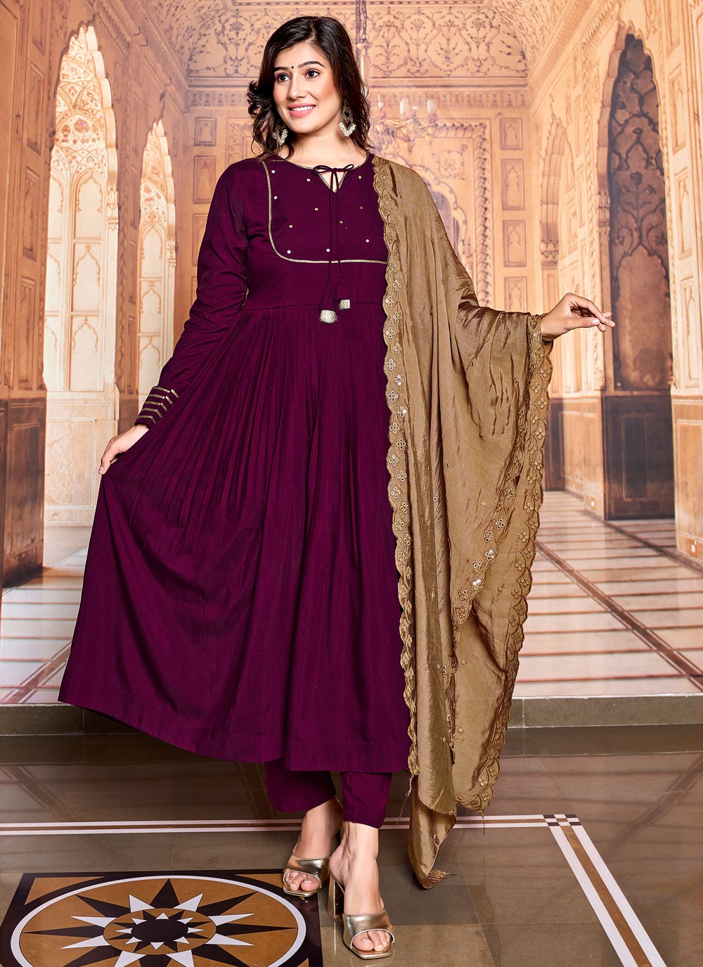 Art Silk Salwar Suit - T2769