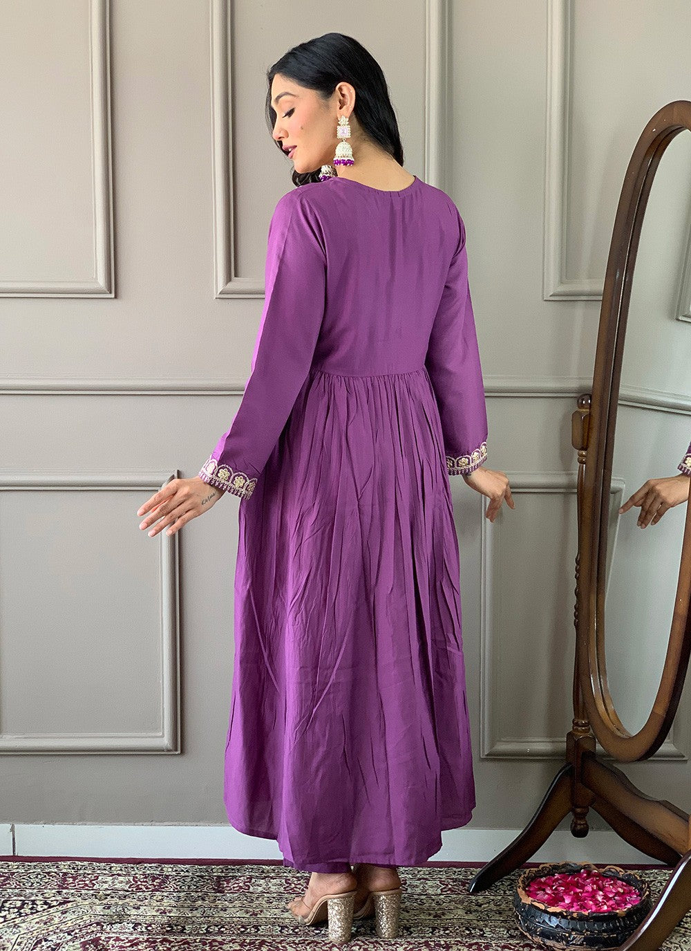 Silk, Viscose Salwar Suit - T3285