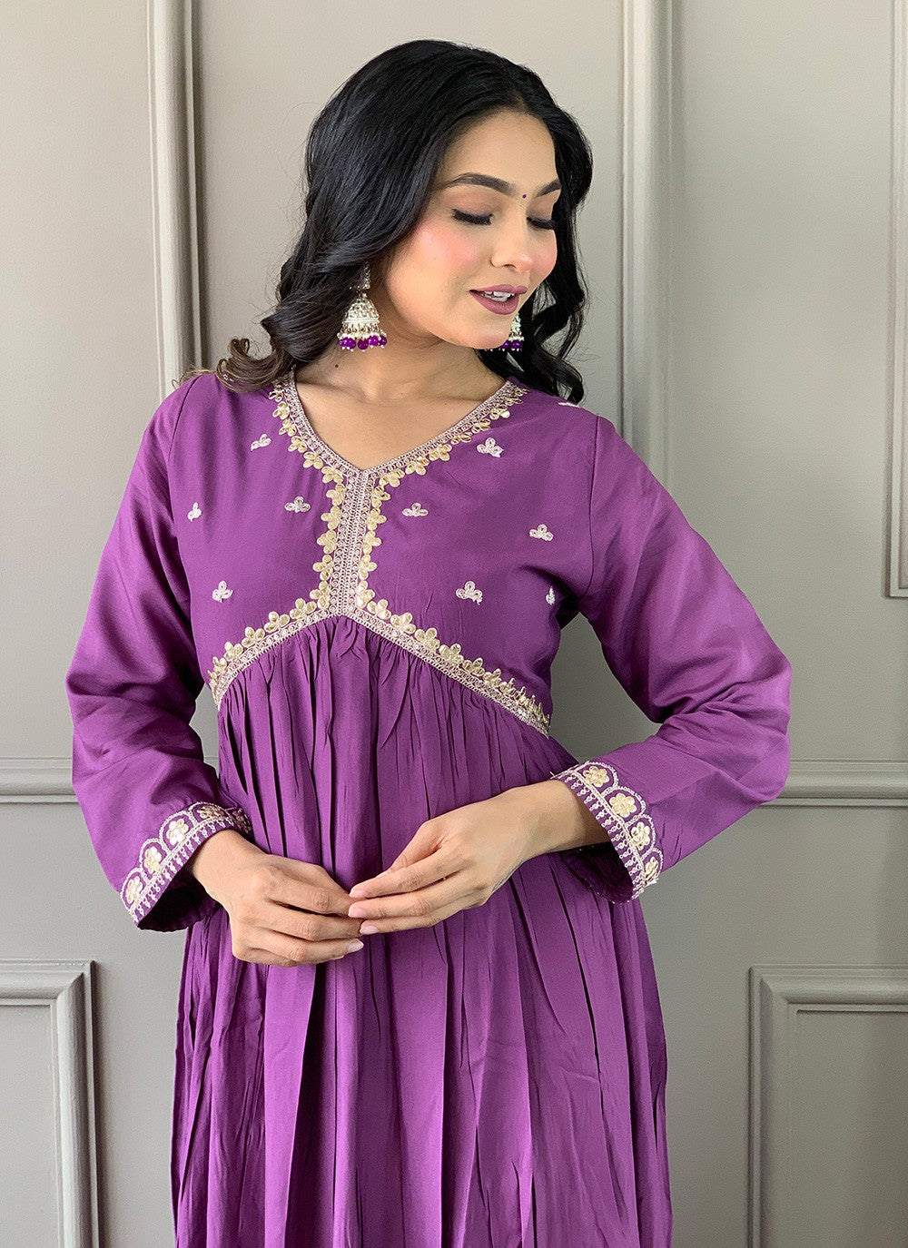 Silk, Viscose Salwar Suit - T3285