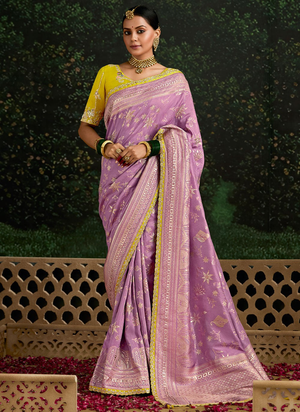 Classic Border Work Pure Dola Saree - S9686