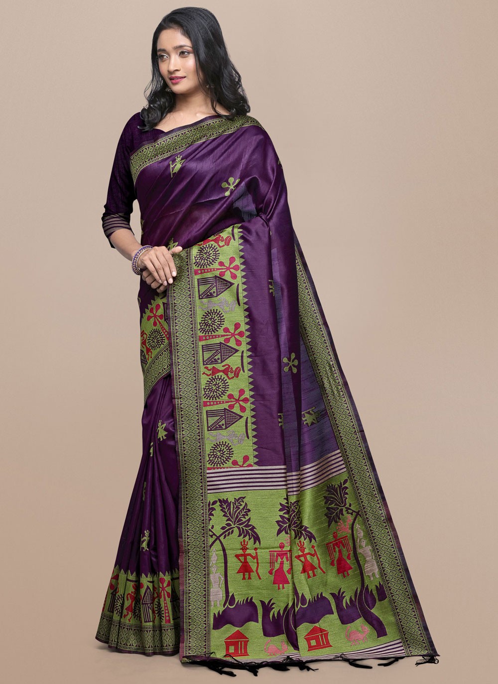 Woven Raw Silk Saree - S11865