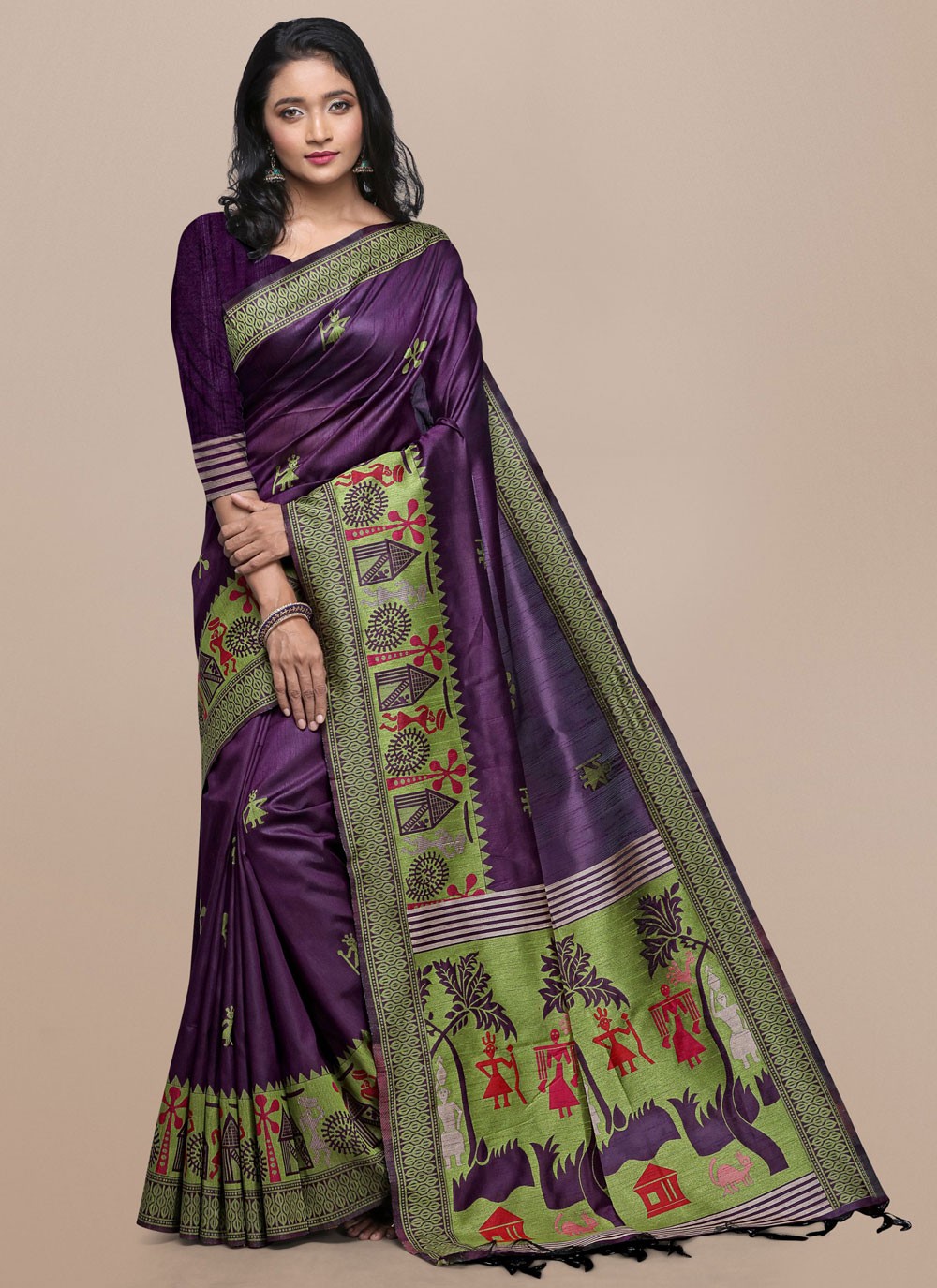 Woven Raw Silk Saree - S11865