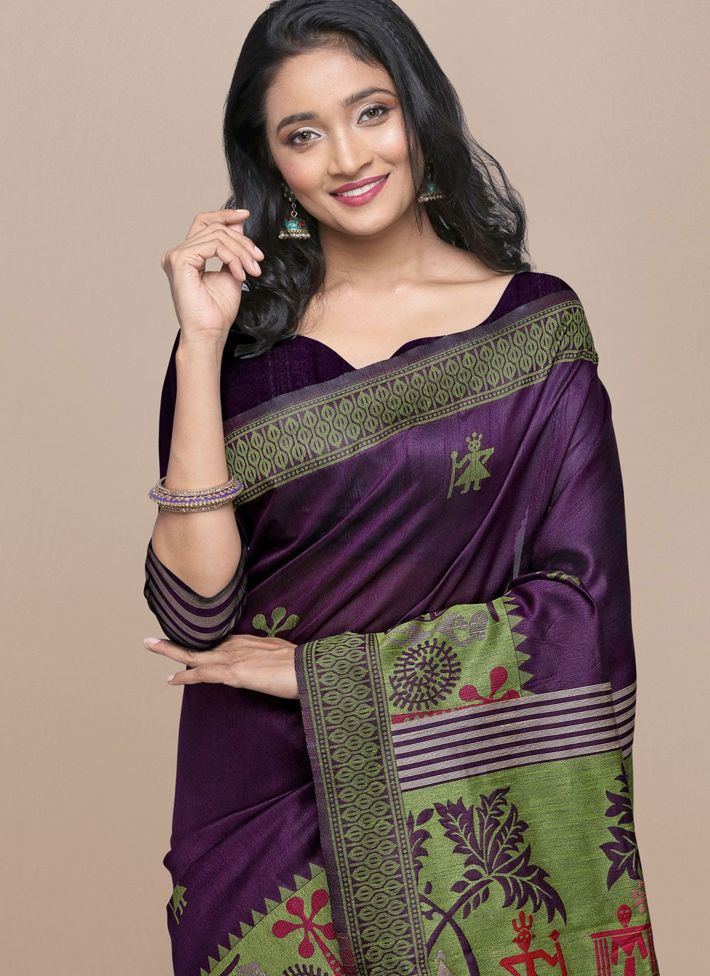 Woven Raw Silk Saree - S11865