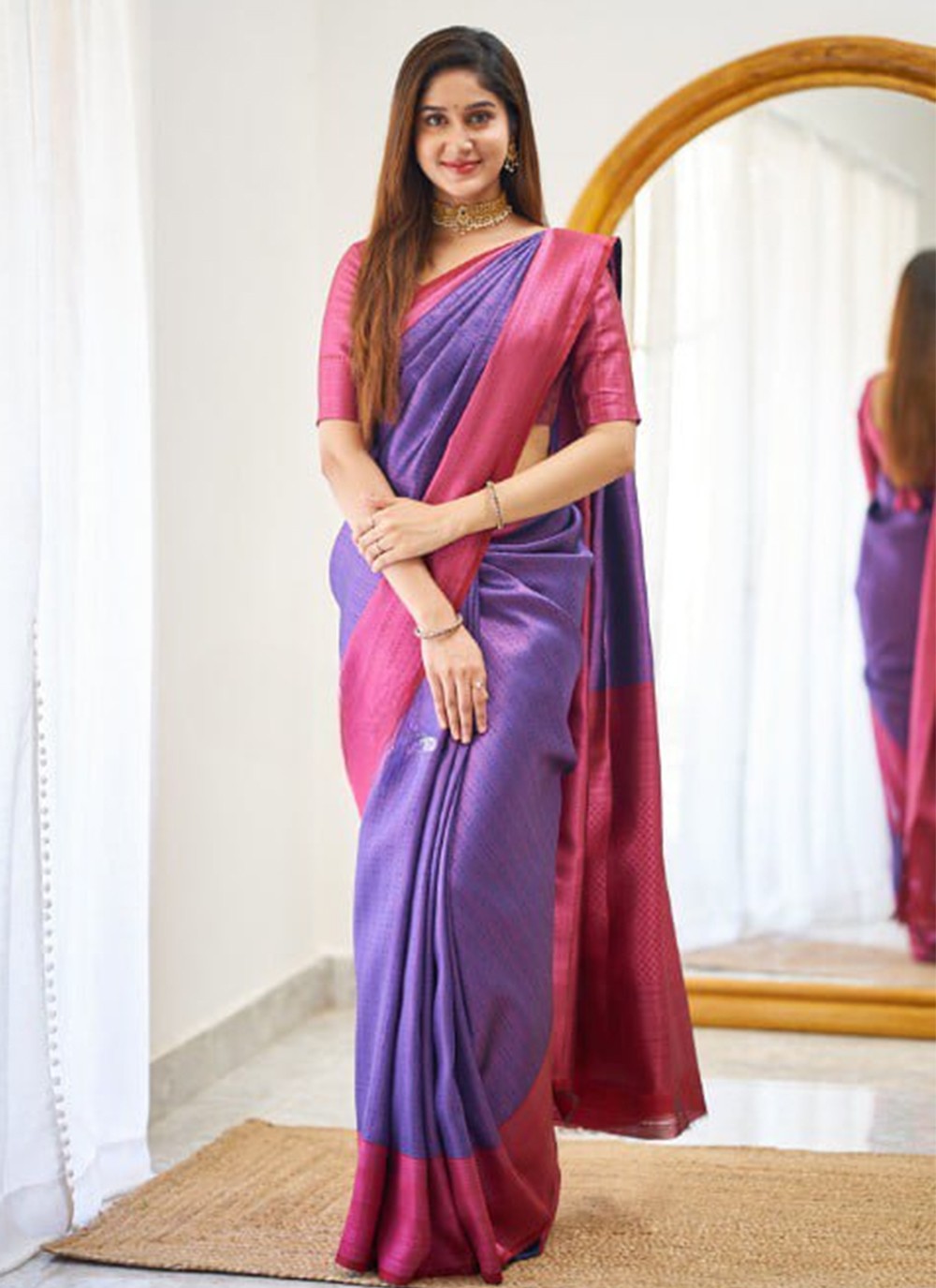 Trendy Woven Banarasi Silk Saree - S5140