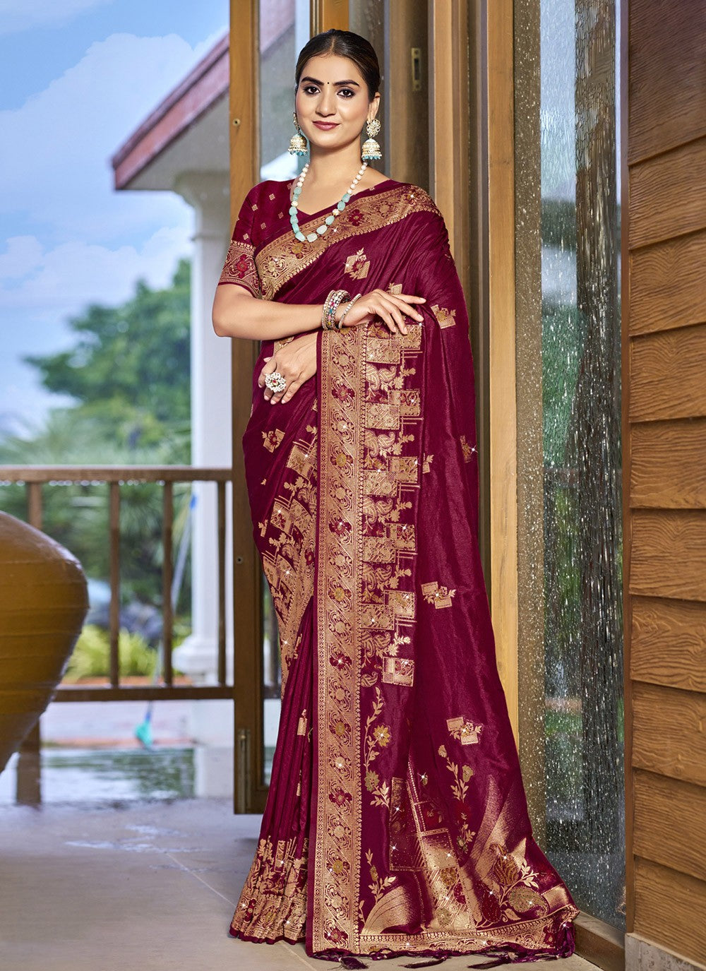 Trendy Zari Silk Saree - S9926