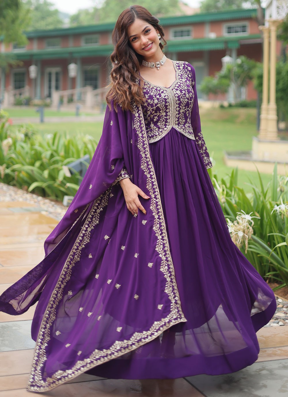 Faux Georgette Gown - G1758