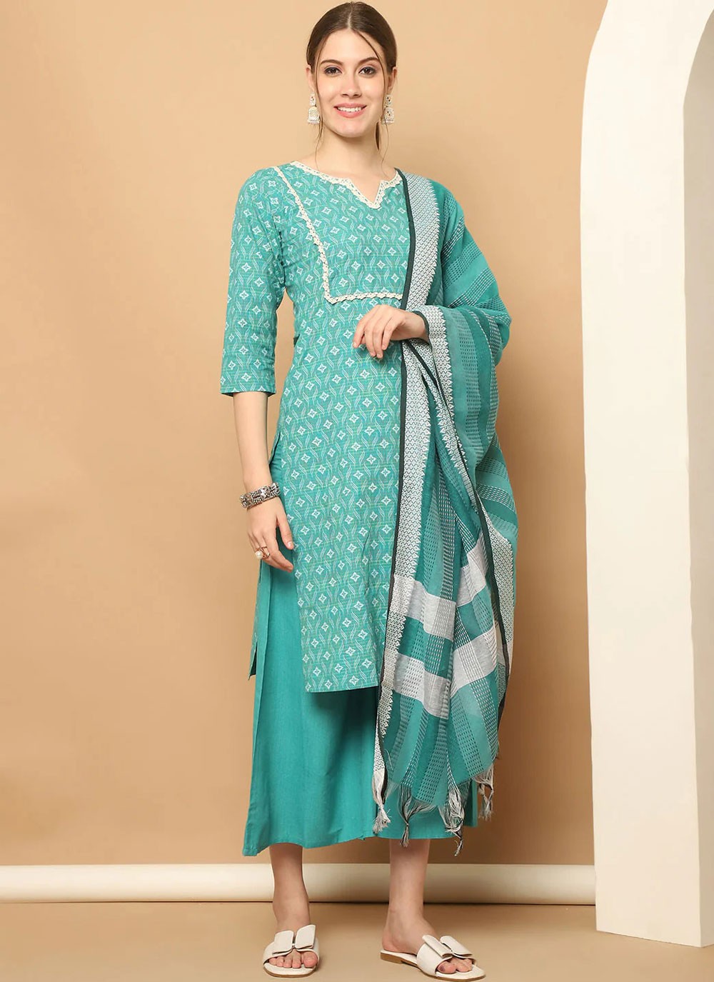 Blended Cotton Salwar Suit - T3972