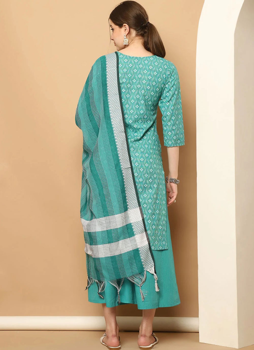 Blended Cotton Salwar Suit - T3972