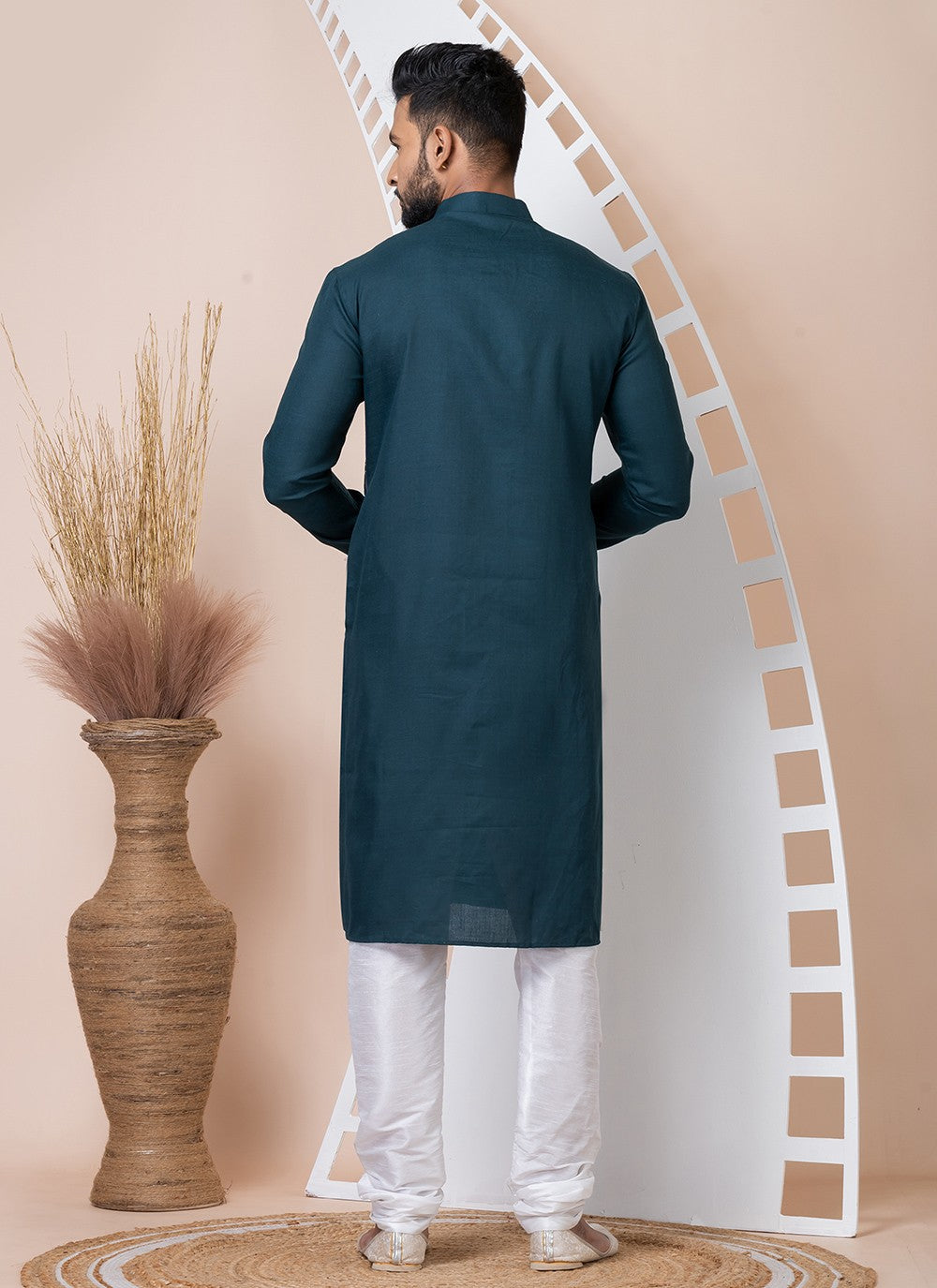 Printed Cotton Rama Kurta Pyjama - M8565