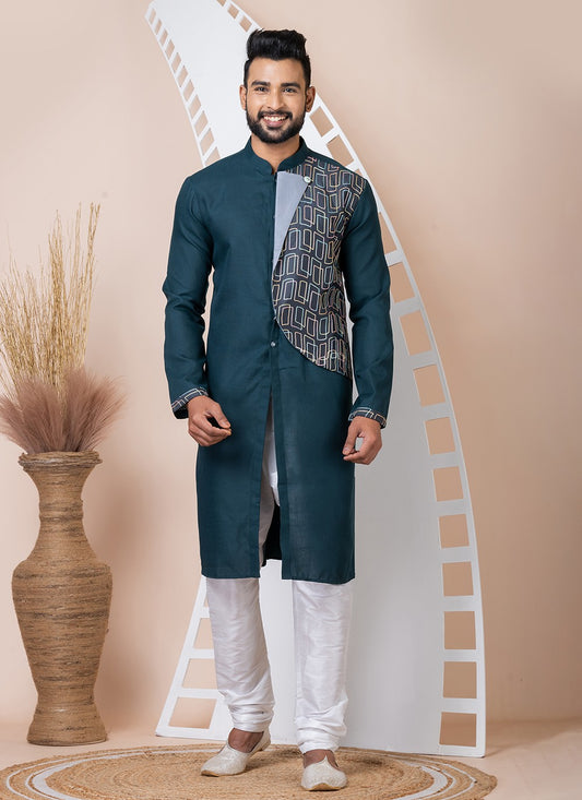 Printed Cotton Rama Kurta Pyjama - M8565