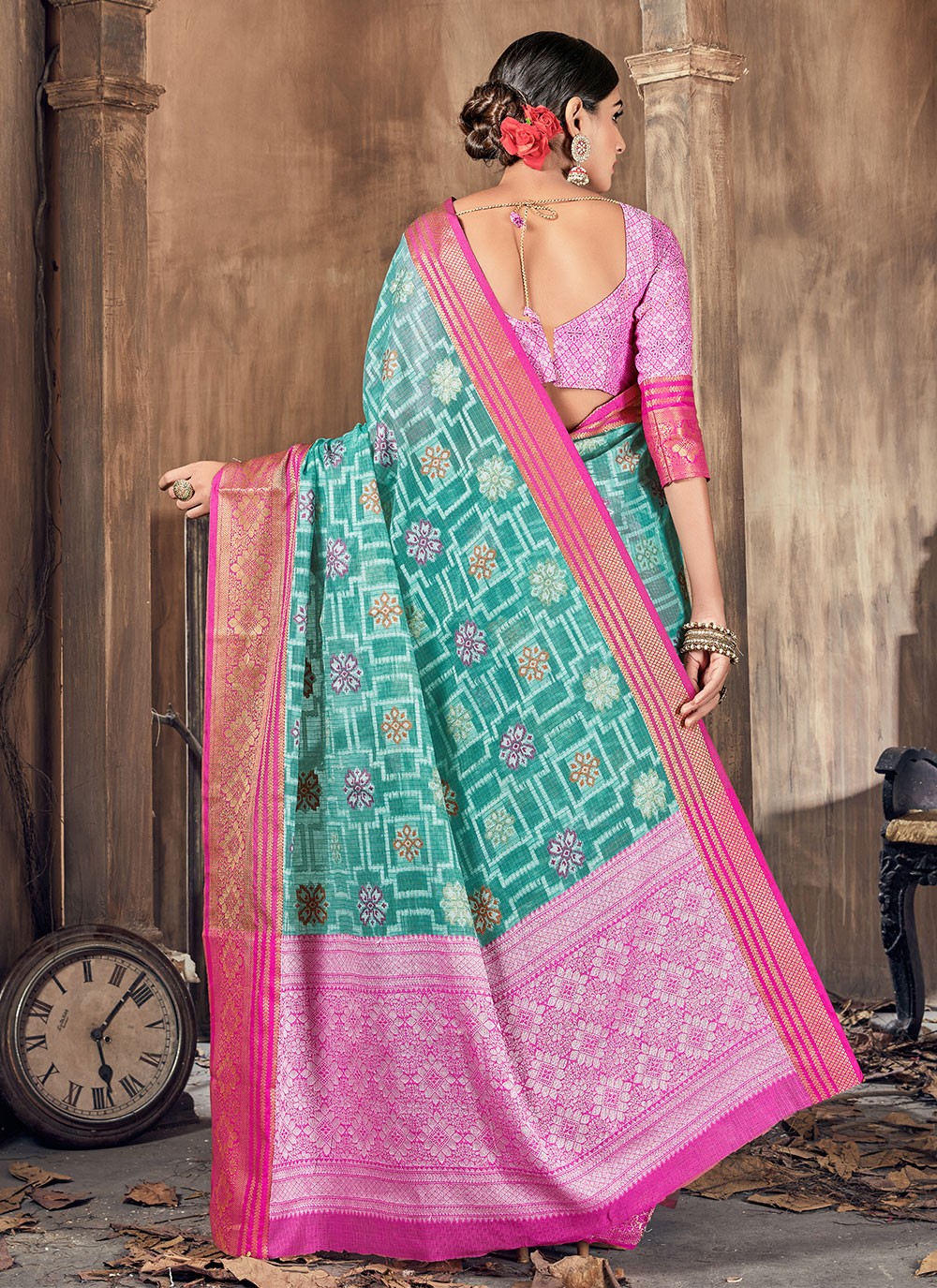 Traditional Woven Cotton Silk Saree - S1079