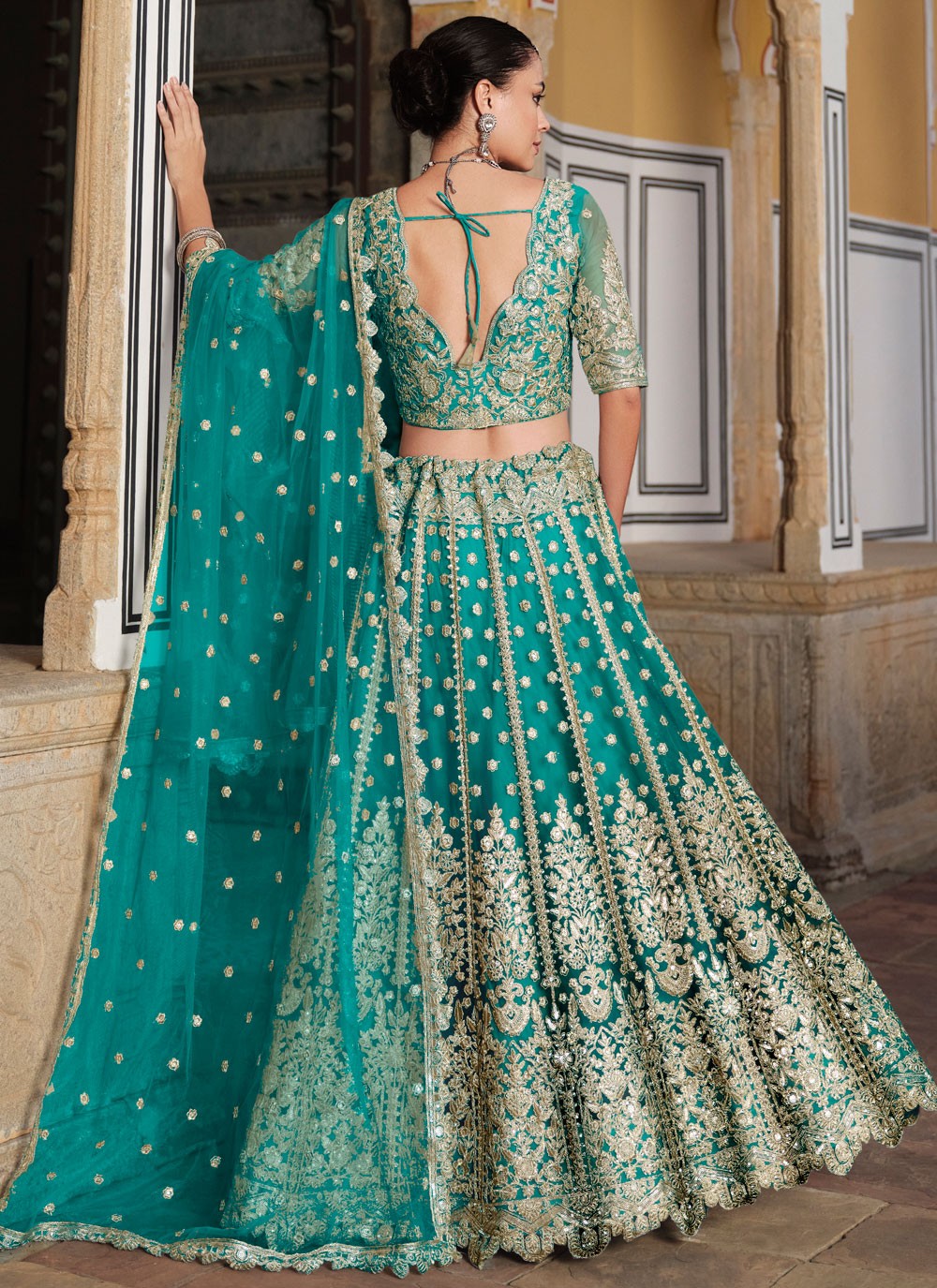 Dimond Net Lehenga - L3186